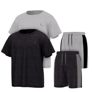 Boys Crew Neck T-shirt and Shorts 4 Piece Set