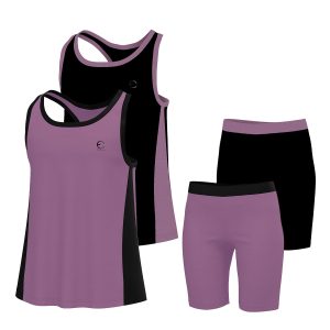 Girls Activewear Tank Top and Shorts 4 Piece Set
