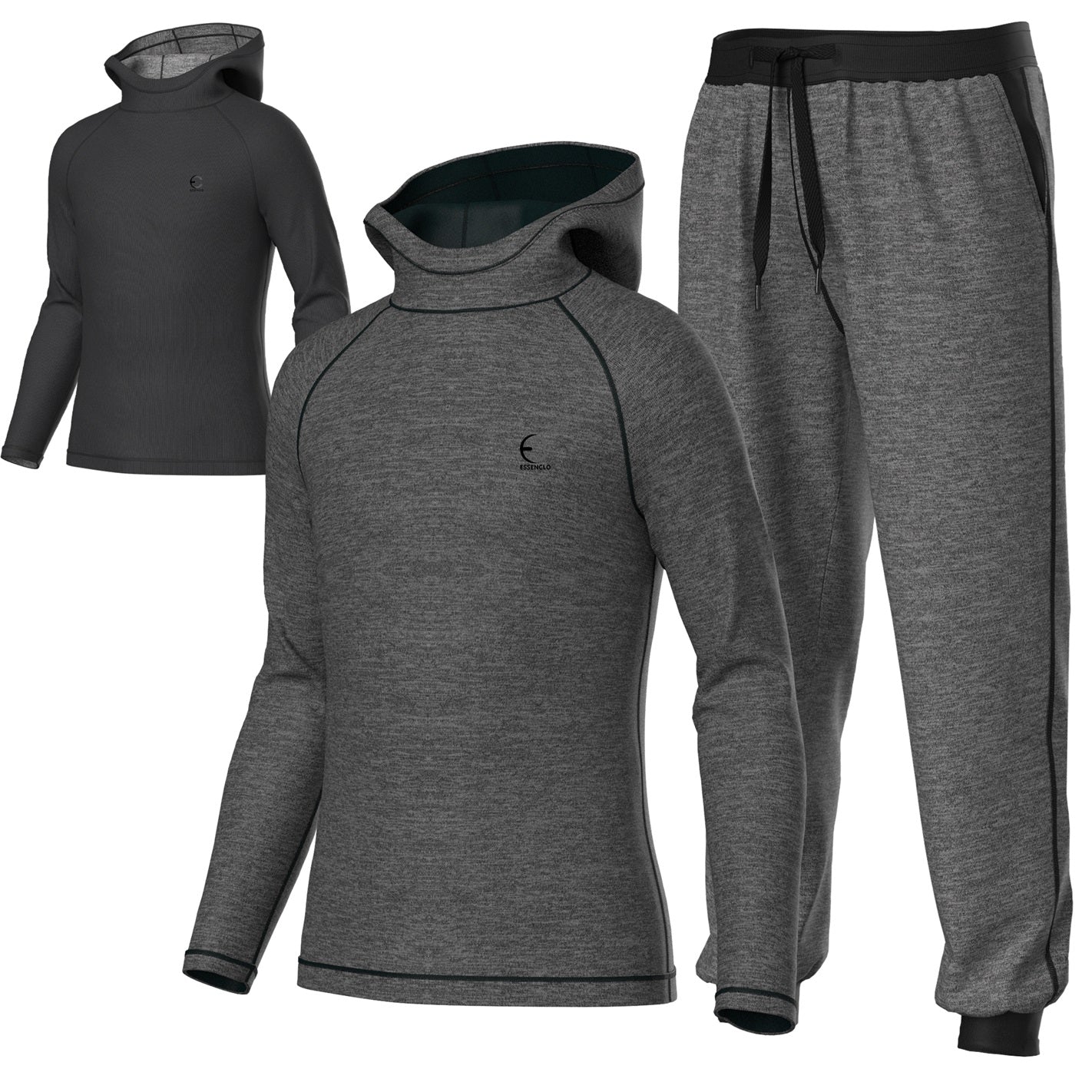 Unisex Reversable Pullover Hoodie and Pants Activewear Set